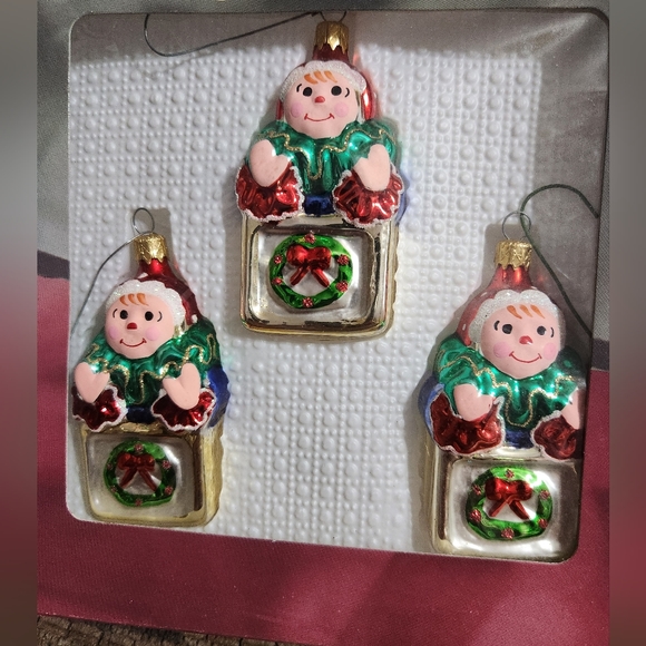 Vintage Holiday Time Doll Gift Glass Ornaments Handcrafted Glass Beautiful Clean - Picture 2 of 8